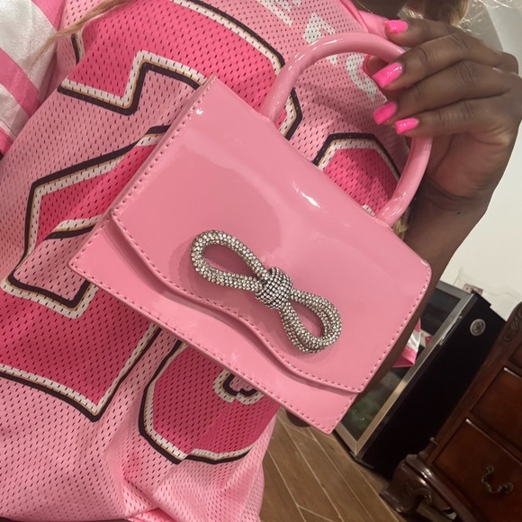 Handbags - Pink Bow Accent Women's Bag